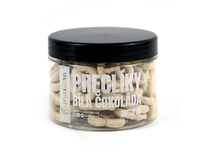 NUTSMAN Preclíky bílá čokoláda 180 g