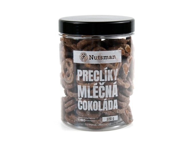 NUTSMAN Preclíky mléčná čokoláda 320 g