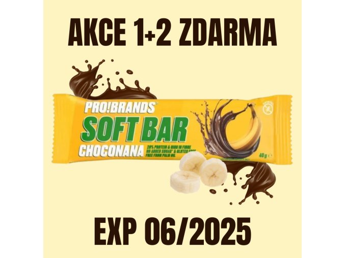 PROBRANDS Soft bar Choconana 40 g EXP 062025 1+2 ZDARMA