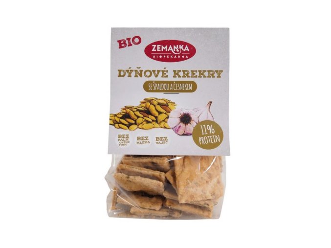 Zemanka Bio krekry s dýňovým semínkem a česnekem 100 g DMT 08/25