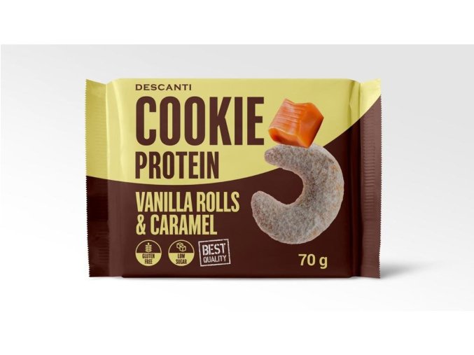 Descanti Cookie Protein Vanilla Rolls & Caramel 70 g DMT 08/25