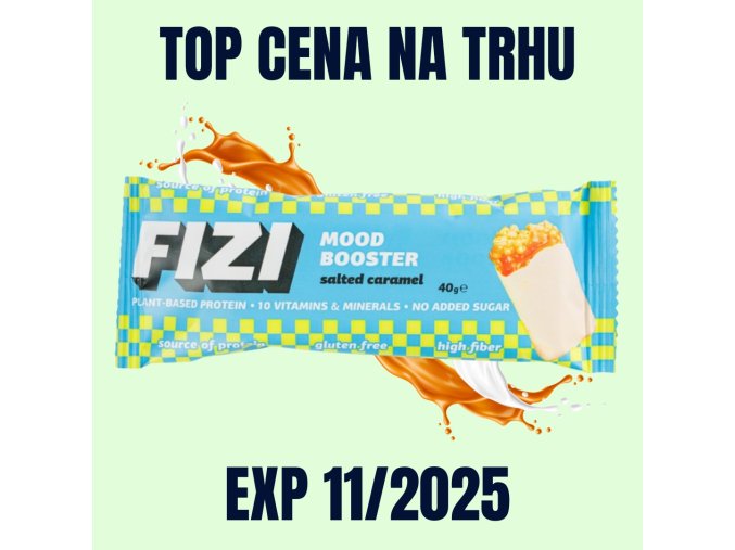 FIZI Tyčinka Mood Booster Slaný karamel 40 g EXP 112025