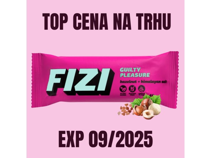 FIZI Tyčinka Lískový ořech a himalájská sůl 45 g EXP 092025