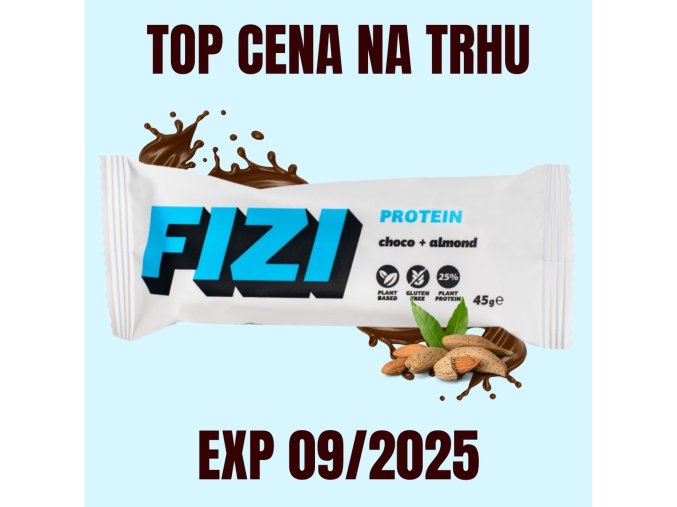 FIZI Proteinová tyčinka mandle a čokoláda 45 g EXP 092025