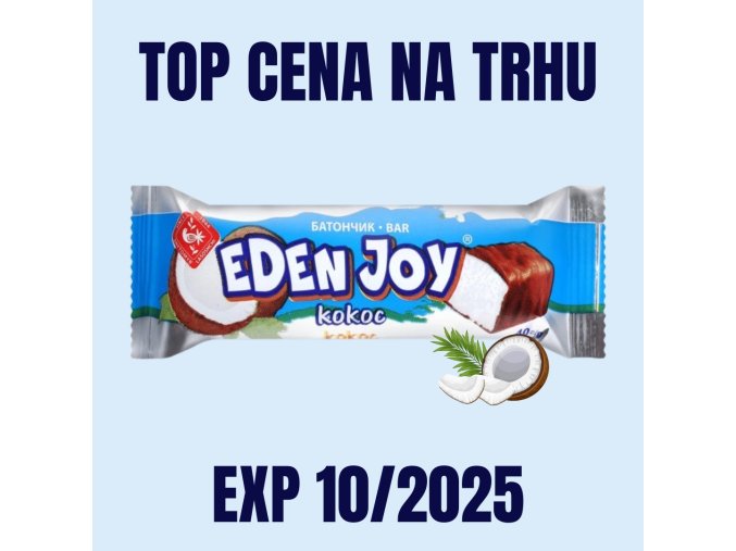 ZHYTOMYR Kokosová tyčinka Eden Joy 40 g EXP 102025