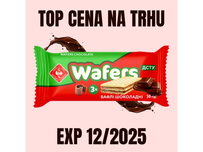 ZHYTOMYR Oplatky s čokoládovou náplní 50 g EXP 12 2025