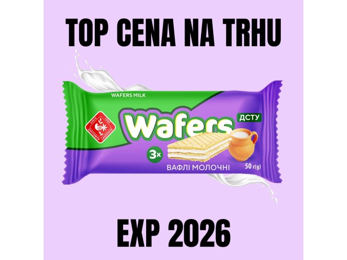 ZHYTOMYR Oplatky s jemnou mléčnou náplní 50 g EXP 2026
