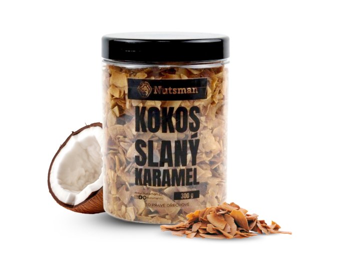 NUTSMAN Kokosové chipsy ve slaném karamelu 300 g