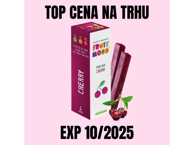 SERGIO Ovocná tyčinka Fruit Mood třešeň 4 ks EXP 25102025