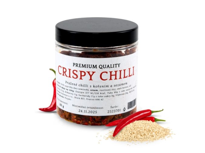 Pražené chilli s kořením a sezamem