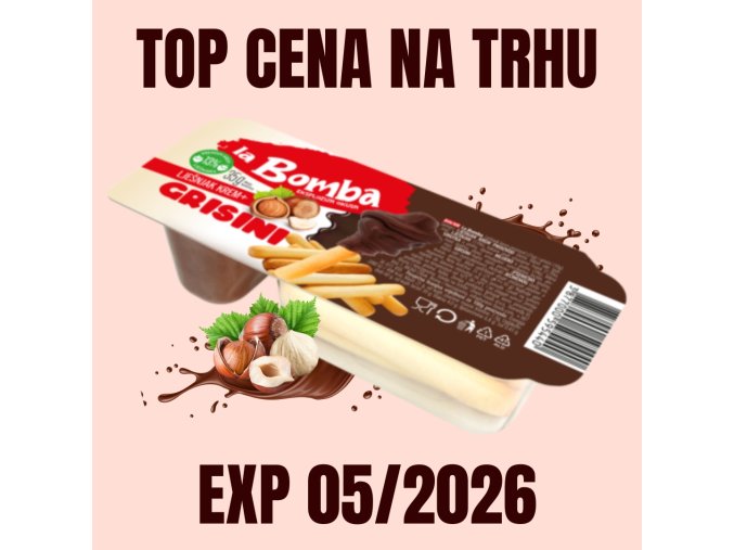 La Bomba Lískooříšková pomazánka s tyčinkami 35 g EXP 05 2026 1