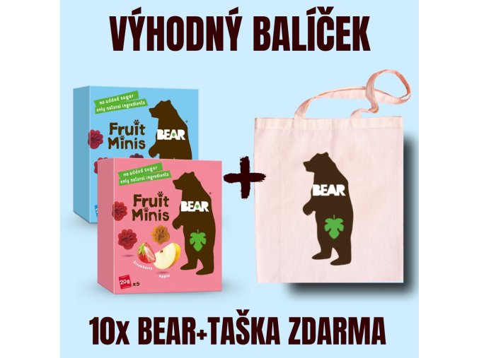 BEAR Minis 10 ks + BEAR Plátěná taška ZDARMA