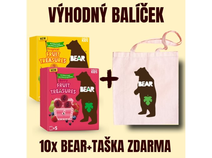 BEAR Fruit Treasures 10 ks + BEAR Plátěná taška ZDARMA