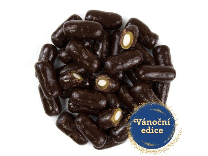 NUTSMAN Broskvový pendrek v hořké čokoládě Vánoční edice