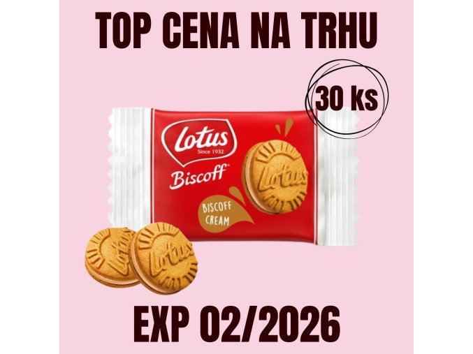 NUTSMAN Lotus Biscoff Plněné sušenky Biscoff Cream 30x10 g EXP 022026