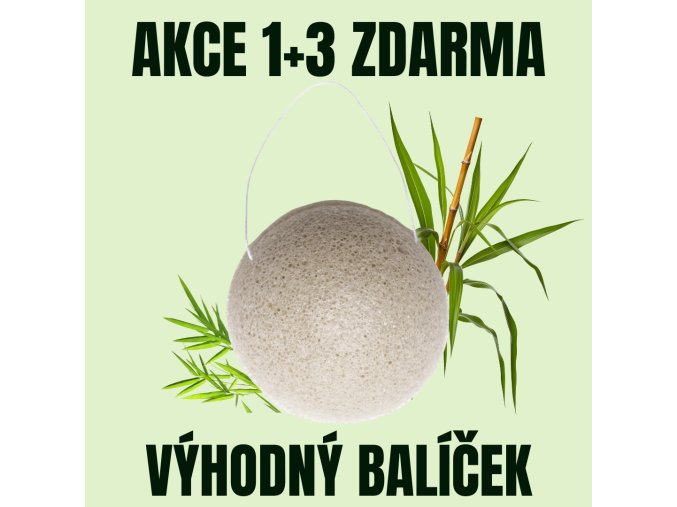 J IN Konjak houbička Bambus 1+3 ZDARMA