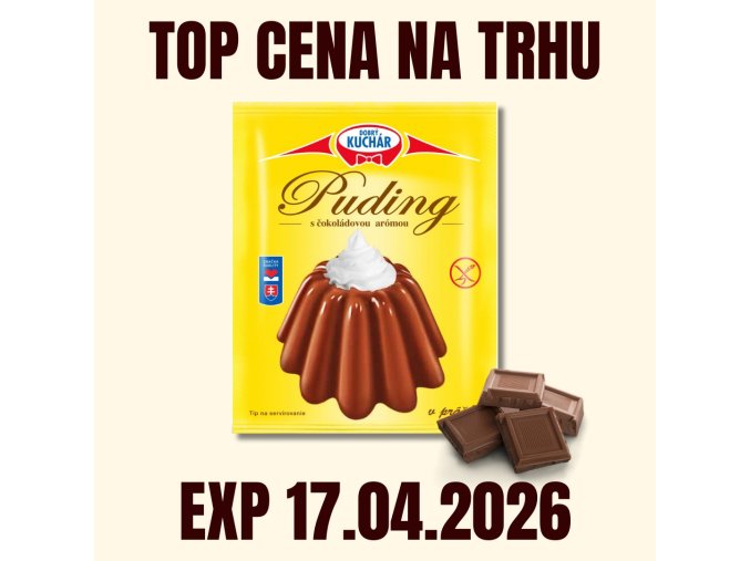 KÁVOVINY Puding čokoládový 40 g EXP 17.04.2026