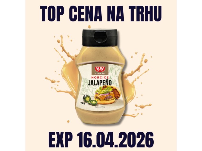 ALBA Hořčice Jalapeňo 350 g tuba PRODLOUŽENÁ EXP 16.04.2026