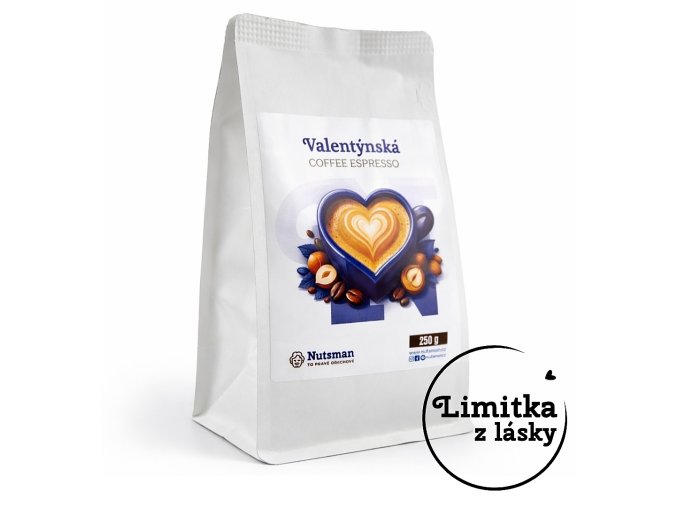 NUTSMAN Coffee Espresso Valentýnská směs 250 g LIMITKA