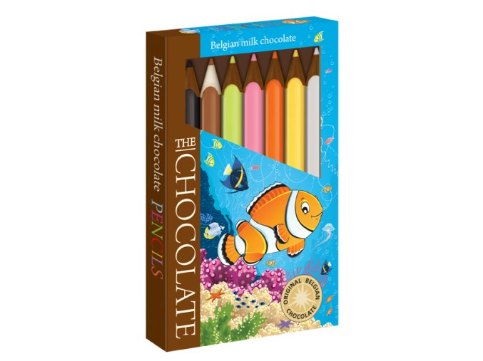 T-Severka Čokoládové pastelky mléčné - motiv ryby 100 g DMT 11/2025