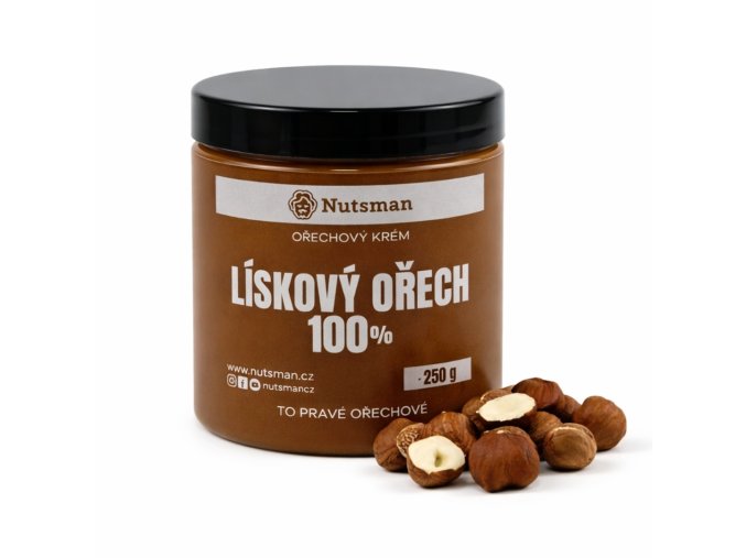 NUTSMAN Lískový krém 100% 250 g