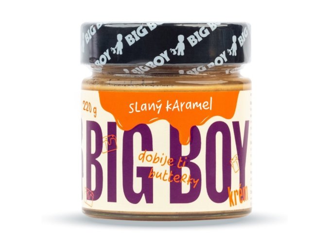 BIG BOY Slaný karamel arašídový krém s karamelem a himalájskou solí 220 g 1