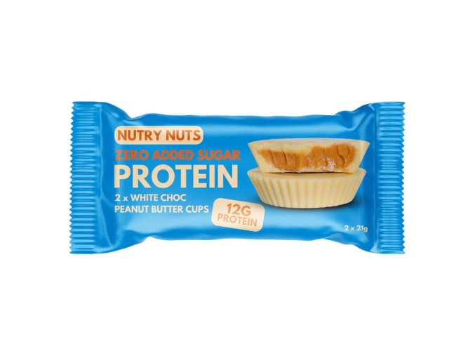 NUTRY NUTS Proteinové košíčky bílá čokoláda s arašídovým máslem 42 g