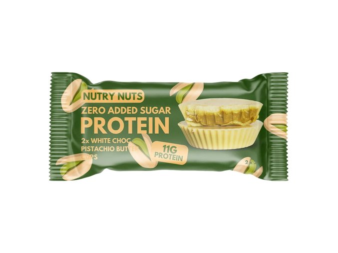 NUTRY NUTS Proteinové košíčky bílá čokoláda s pistáciovým krémem 42 g