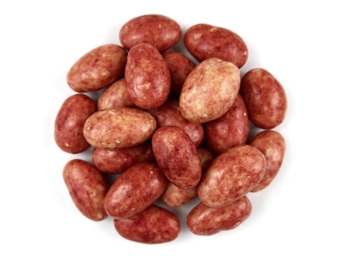 NUTSMAN Mandle v bílé čokoládě s malinami