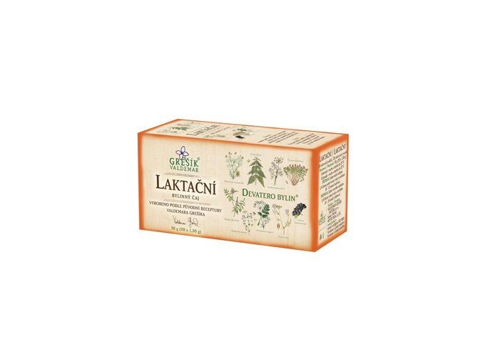 GREŠÍK čaj Devatero bylin Laktační 20 n.s. DMT 02/2026