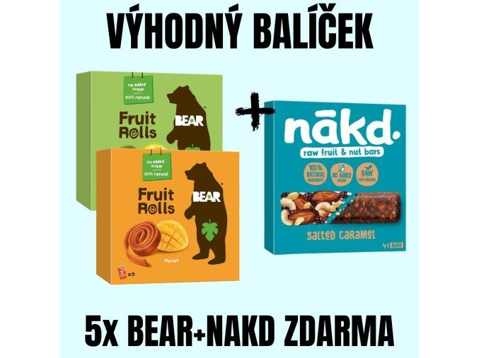 YOYO Bear 5 ks + NAKD Salted caramel ZDARMA