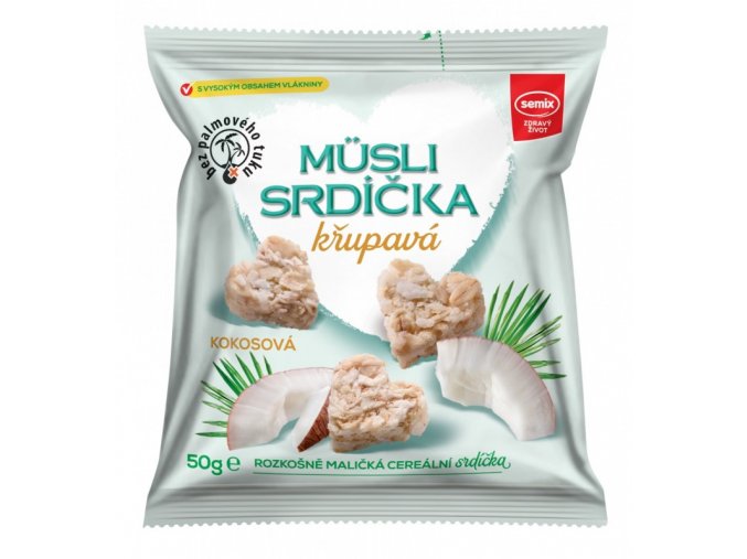 Semix Musli křupavá srdíčka-KOKOS 35% sáček 50g