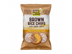 RICE UP! Brown Rice Chips Superseeds Millet & Sunflower Seeds 60g MOCK UP S