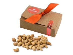 NUTSMAN Dárková krabička kešu ořechy W320,pražené & solené uzené 150 g