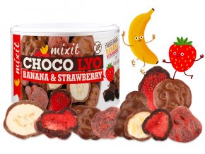 choco lyo banana a strawberry in chocolate produktovka