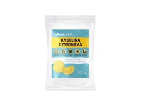 Allnature Kyselina citronová 500 g ROZTRŽENO