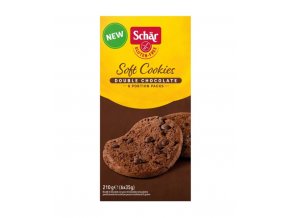 Schär Soft Cookie Double chocolate čokoládové sušenky bez lepku 210 g (6x35g)