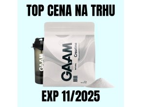 GAAM 100% creatine monohydrate 500 g EXP 112025