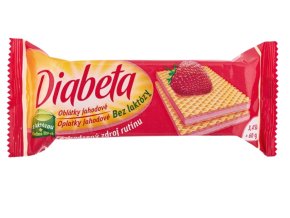 PLH Diabeta Oplatky jahodové 60 g