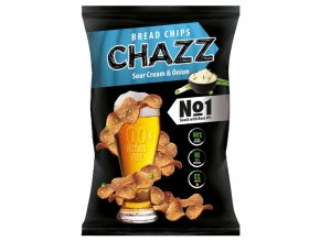 CHAZZ Chlebové chipsy s příchutí zakysané smetany a cibule 100 g