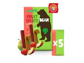 BEAR Fruit Splits jahoda a jablko 5x 20g DMT 04/25