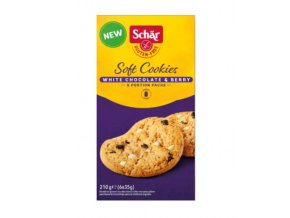 Schär Soft Cookie White chocolate and berry  čokoládové sušenky bez lepku 210 g DMT 07/25