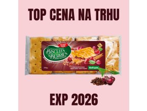 ZHYTOMYR Sušenky BISCUITS & BERRIES třešně a rozinky 210 g EXP 2026