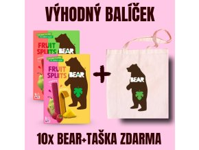 BEAR Fruit Splits 10 ks + BEAR Plátěná taška ZDARMA