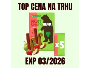 BEAR Fruit Splits jahoda a jablko 5x20 g EXP 032026