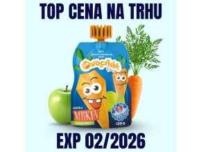 OVOCŇÁK Pyré Jablko mrkev 120 g EXP 022026