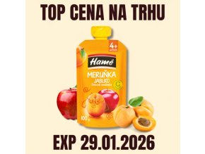 HAMÉ KV Ovocná kapsička Meruňka a jablko 100 g PRODLOUŽENÁ EXP 29.01.2026