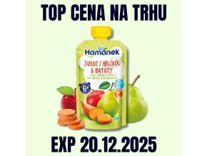 HAMÁNEK KV kapsička Jablko s hruškou a batáty 100 g PRODLOUŽENÁ EXP 20.12.2025