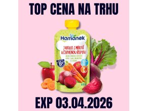 HAMÁNEK KV kapsička Jablko s mrkví a červenou řepou 100 g EXP 03.04.2026