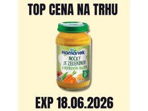 HAMÁNEK MV Nočky se zeleninou a vepřovým masem sklo 230 g EXP 18.06.2026